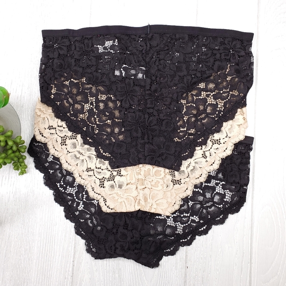 Maidenform Lace Bikini Panties 3PK S - Picture 2 of 5